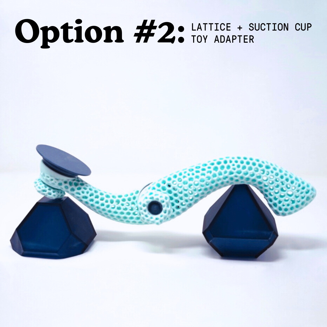 B2B Lattice Reach Extension Handle + Suction Cup Toy Adapter